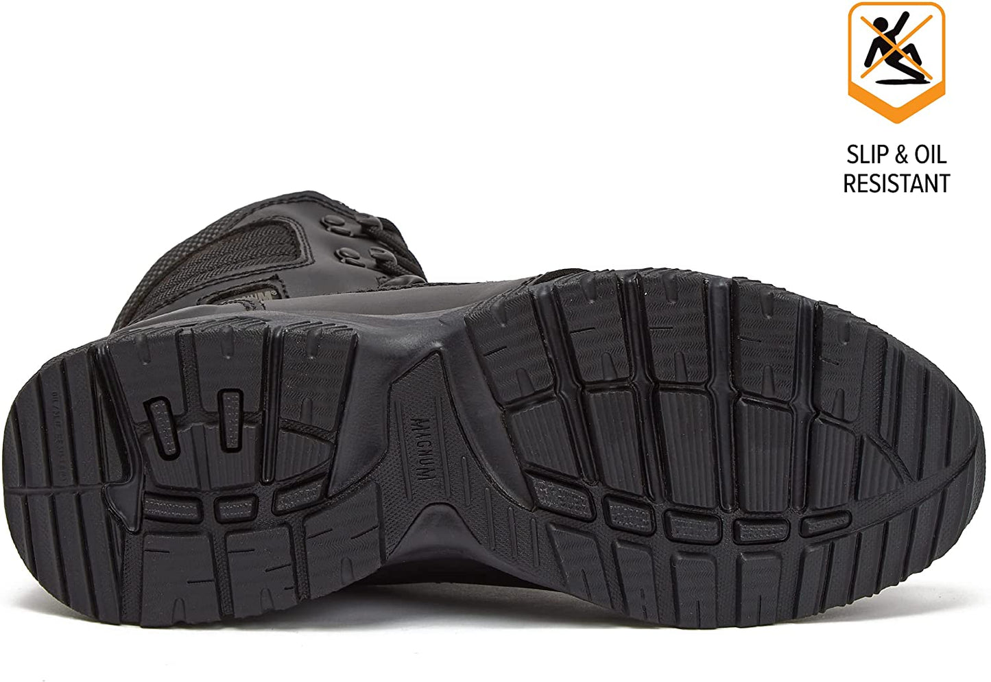 MAGNUM Men's 8.0 Waterproof Tactical Boots, Leather Side Zip Military Combat Desert