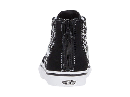 Vans Sk8 HI Zip Logo Repeat Black /True White Toddler Shoes