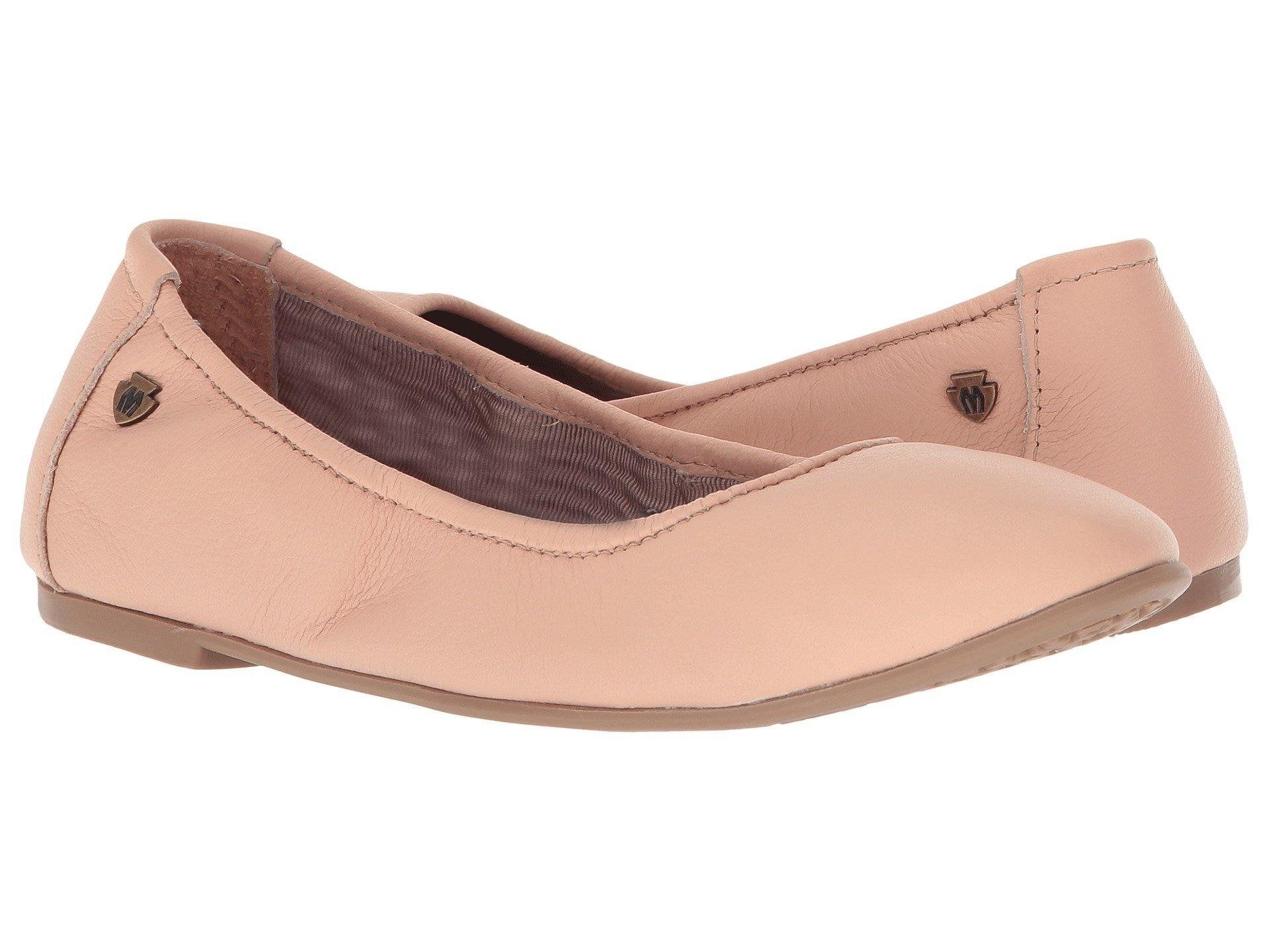 Minnetonka Anna Ballerina Blush (Nude) 256 Women's Flats Shoes - Comfy Shoes