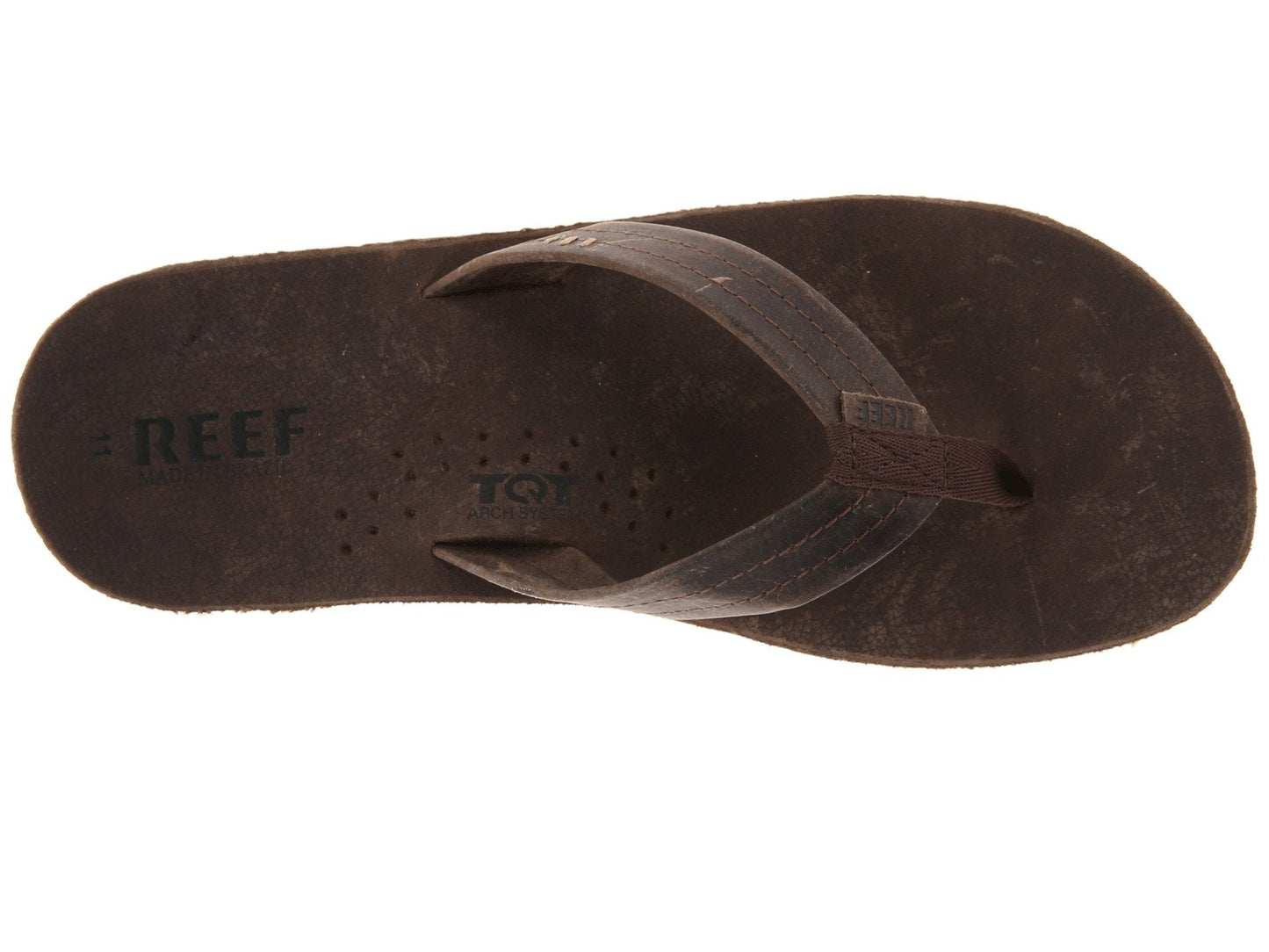 Reef Mens Leather Sandals Draftsmen Bottle Opener Flip Flops