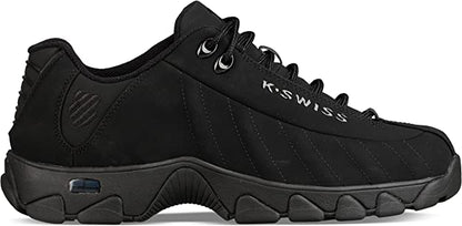 K-Swiss ST329 Men's Suede Tennis Sneakers - Black/Black 03426098