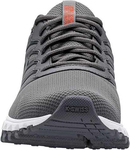 K-Swiss Men's Tubes Comfort 200 Training Shoe, Asphalt/Jet Black/Spicy Orange,