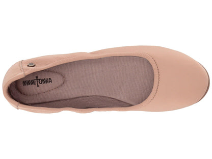 Minnetonka Anna Ballerina Blush (Nude) 256 Women's Flats Shoes - Comfy Shoes