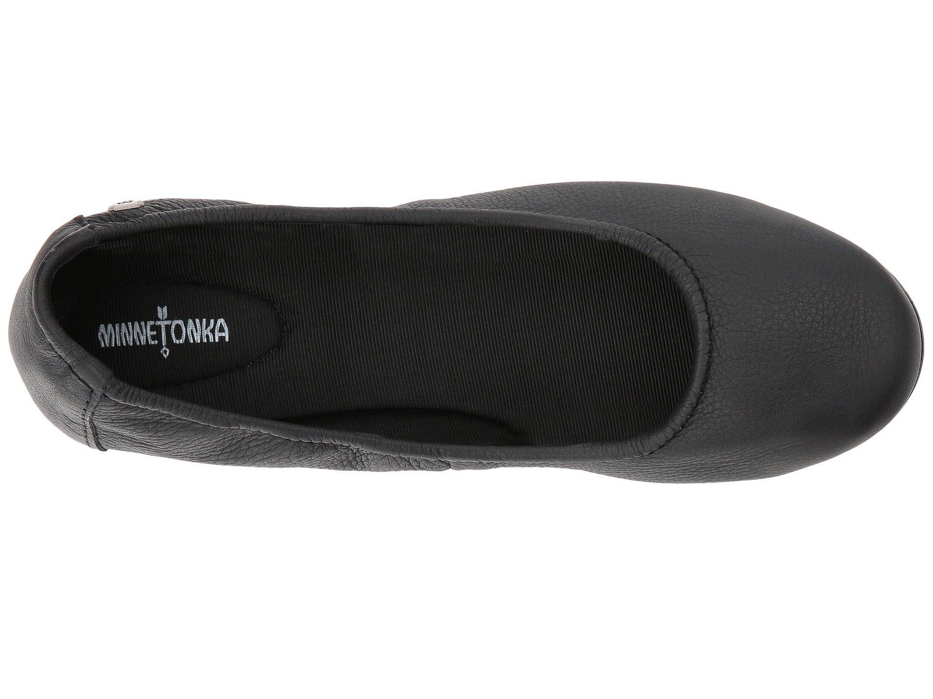 Minnetonka Anna Ballerina Black 259 Women's Flats Shoes - Comfy Shoes