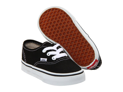 Vans Authentic Toddler Black / White Classic Canvas Shoes