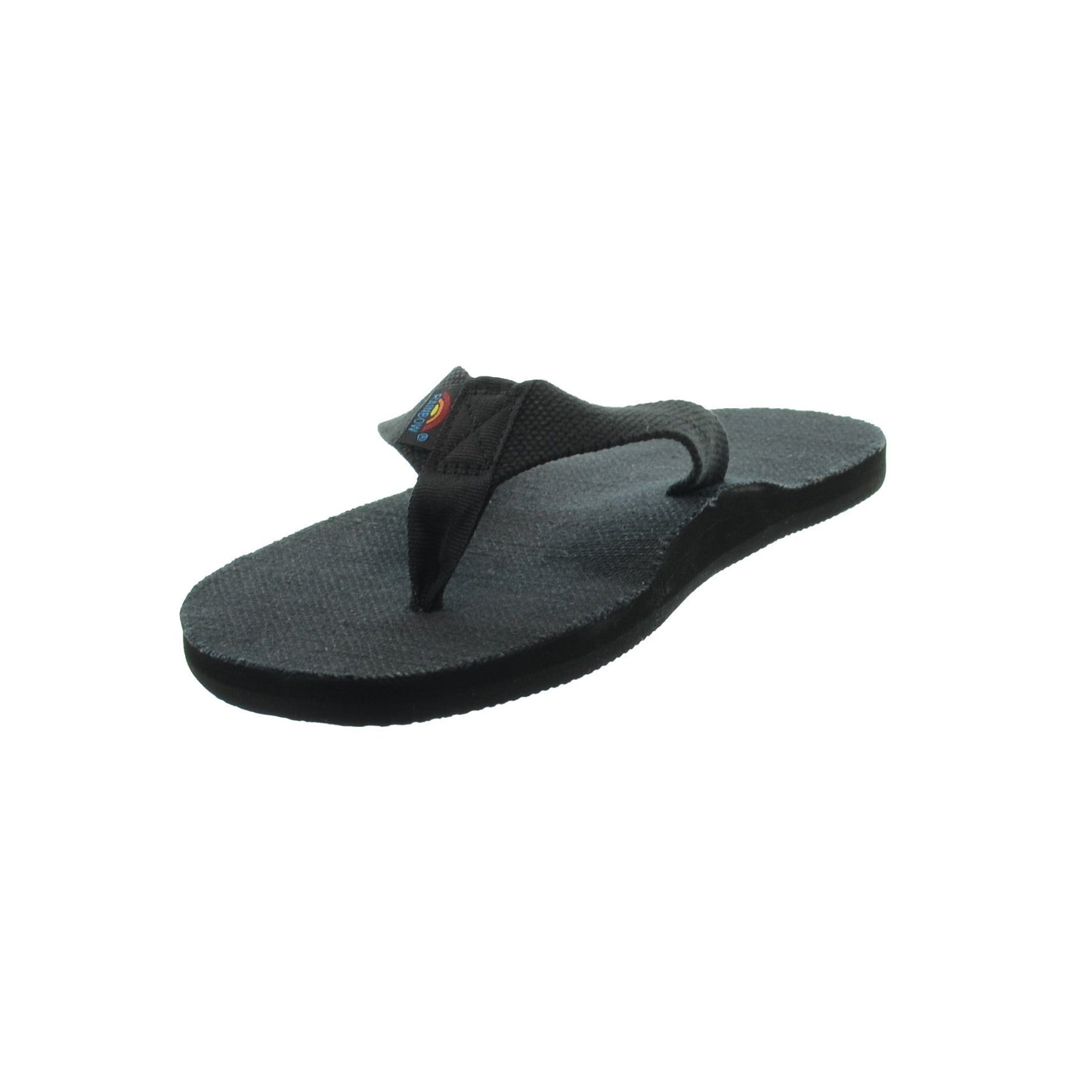 Rainbow Sandals Men's Hemp Single Layer Black Flipflop