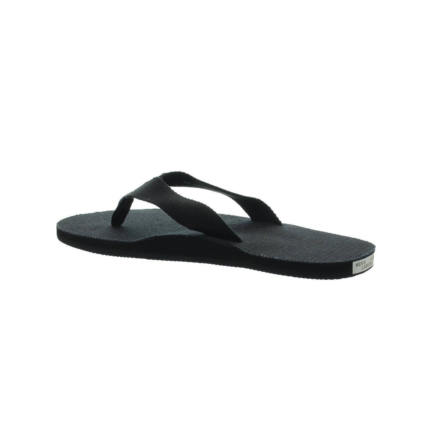 Rainbow Sandals Men's Hemp Single Layer Black Flipflop