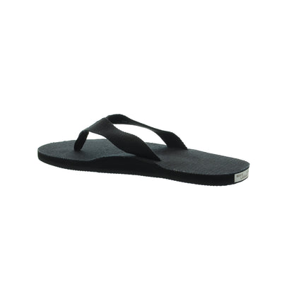 Rainbow Sandals Men's Hemp Single Layer Black Flipflop