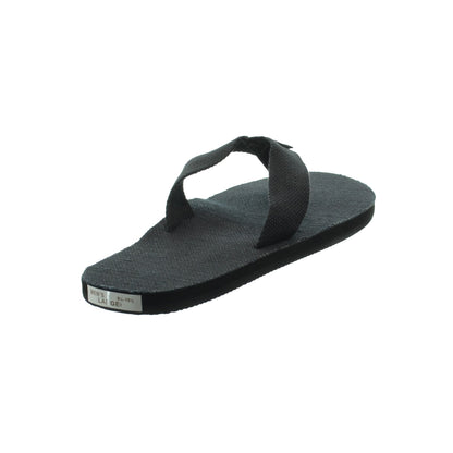 Rainbow Sandals Men's Hemp Single Layer Black Flipflop