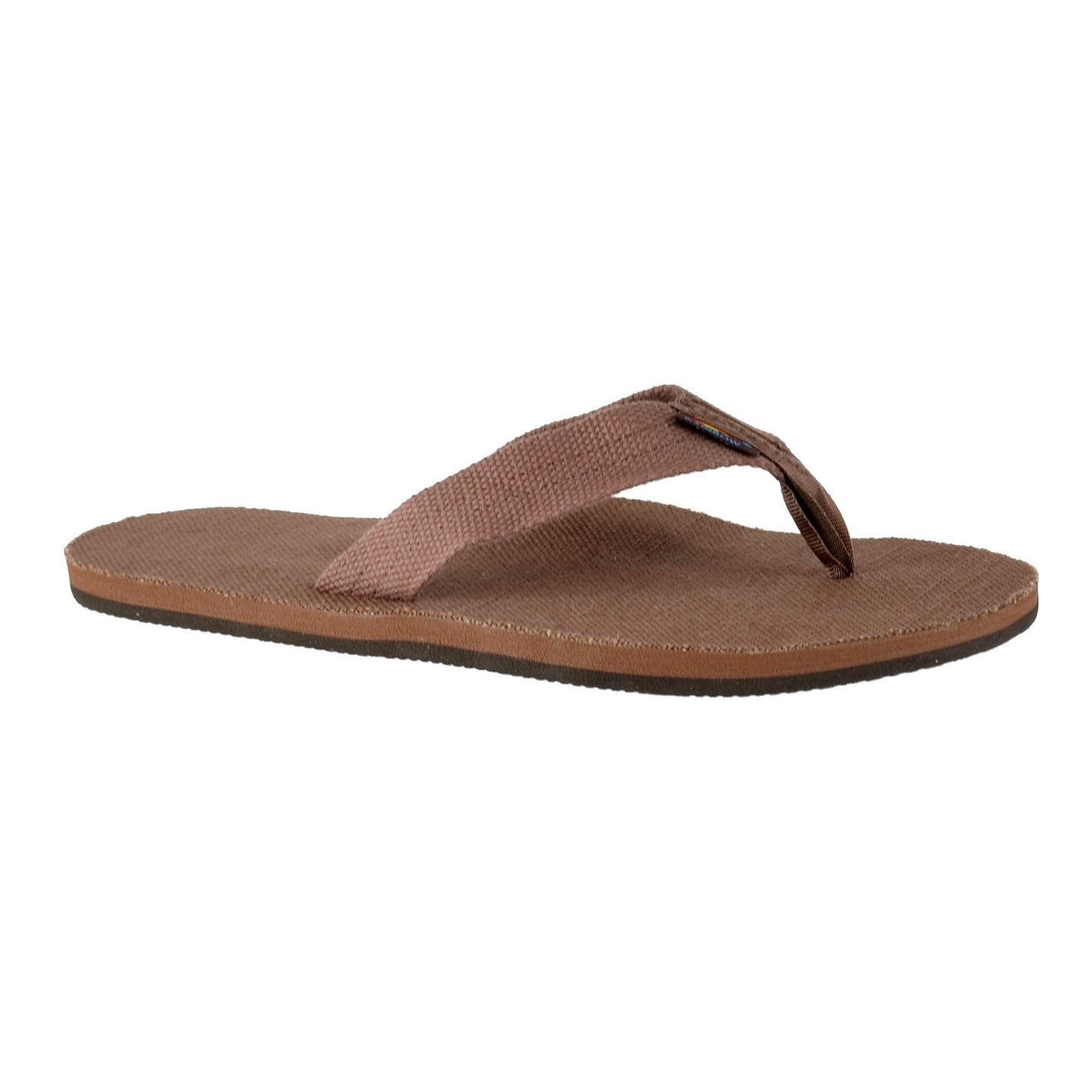 Rainbow Sandals Men's Hemp Single Layer Brown Flipflop