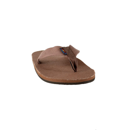 Rainbow Sandals Men's Hemp Single Layer Brown Flipflop