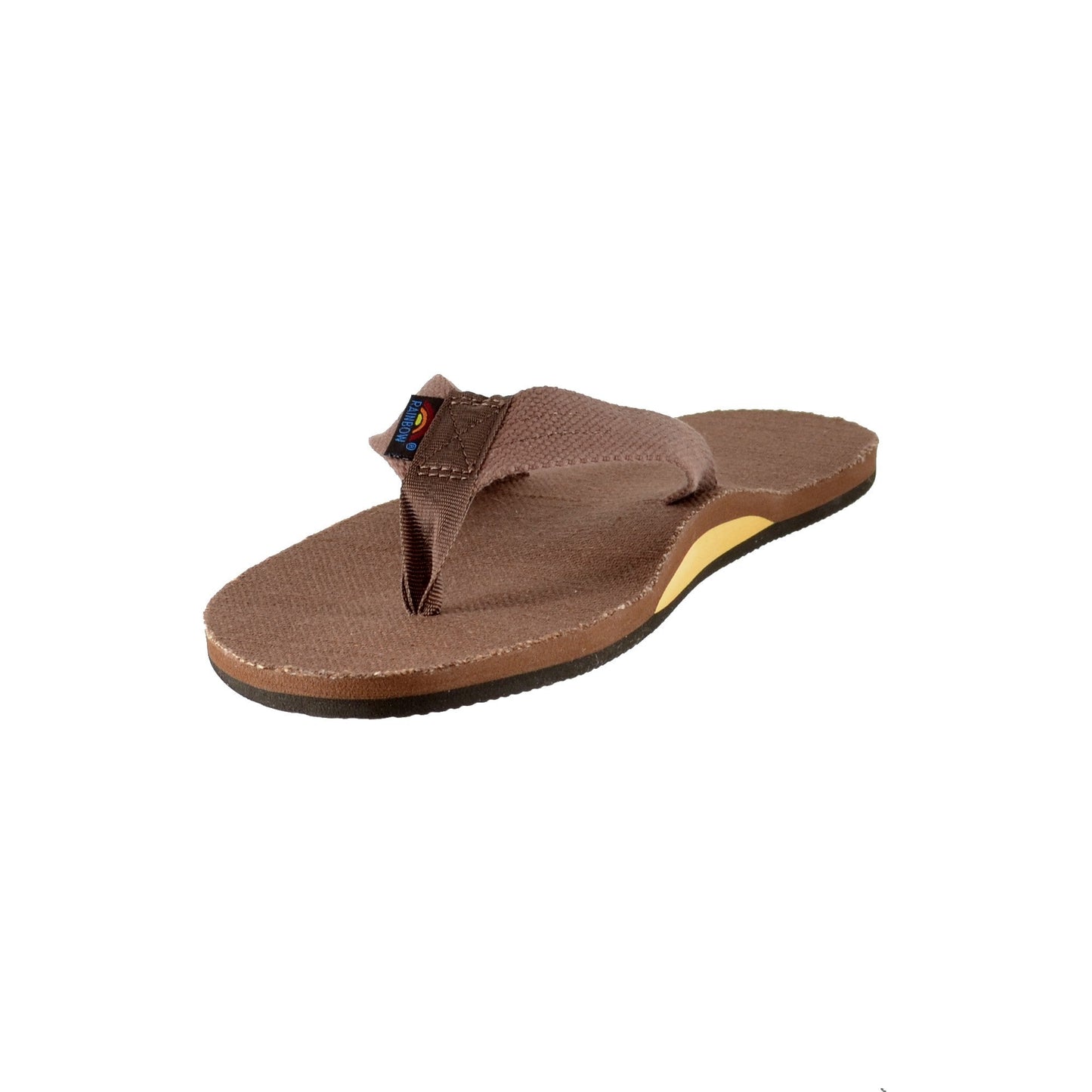 Rainbow Sandals Men's Hemp Single Layer Brown Flipflop