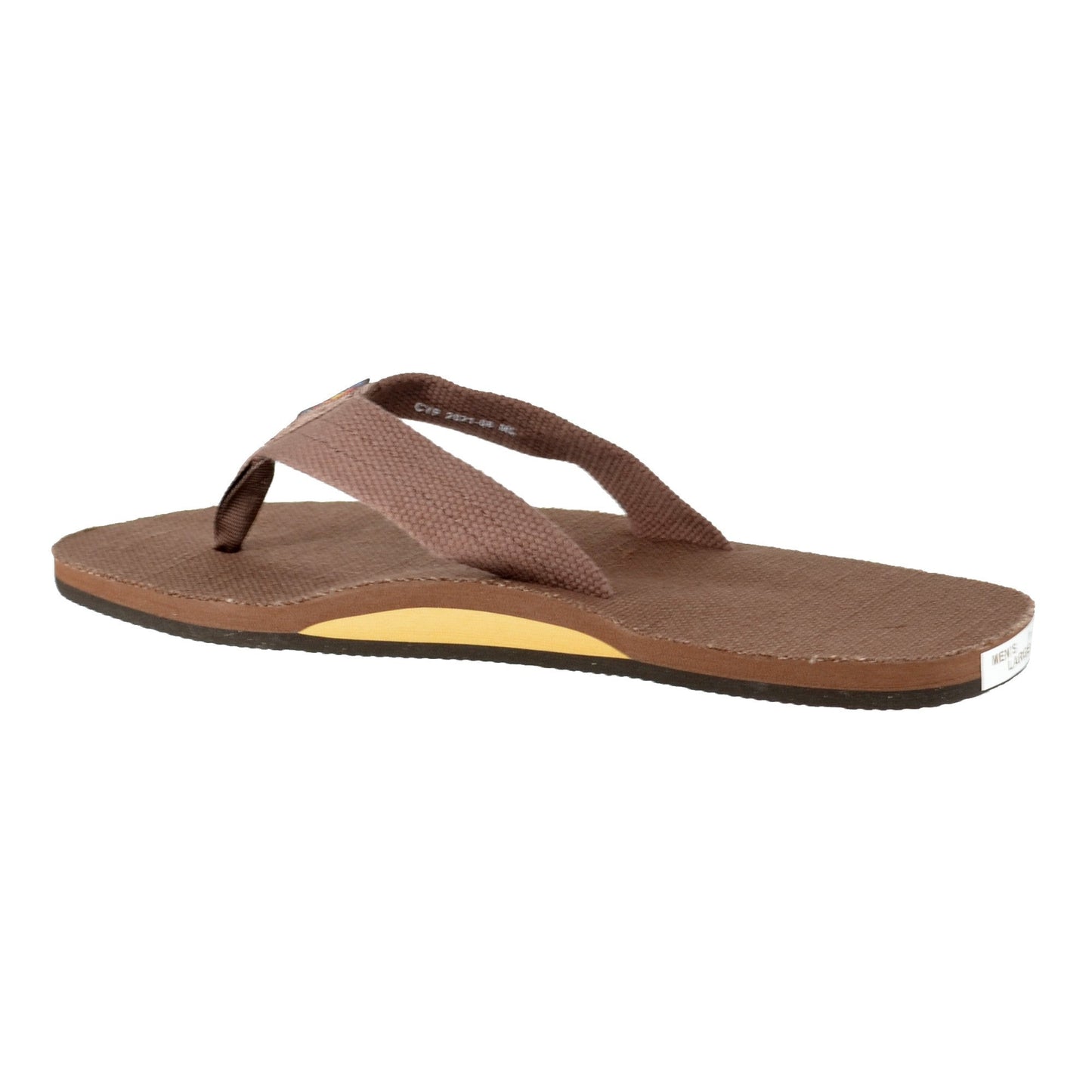 Rainbow Sandals Men's Hemp Single Layer Brown Flipflop