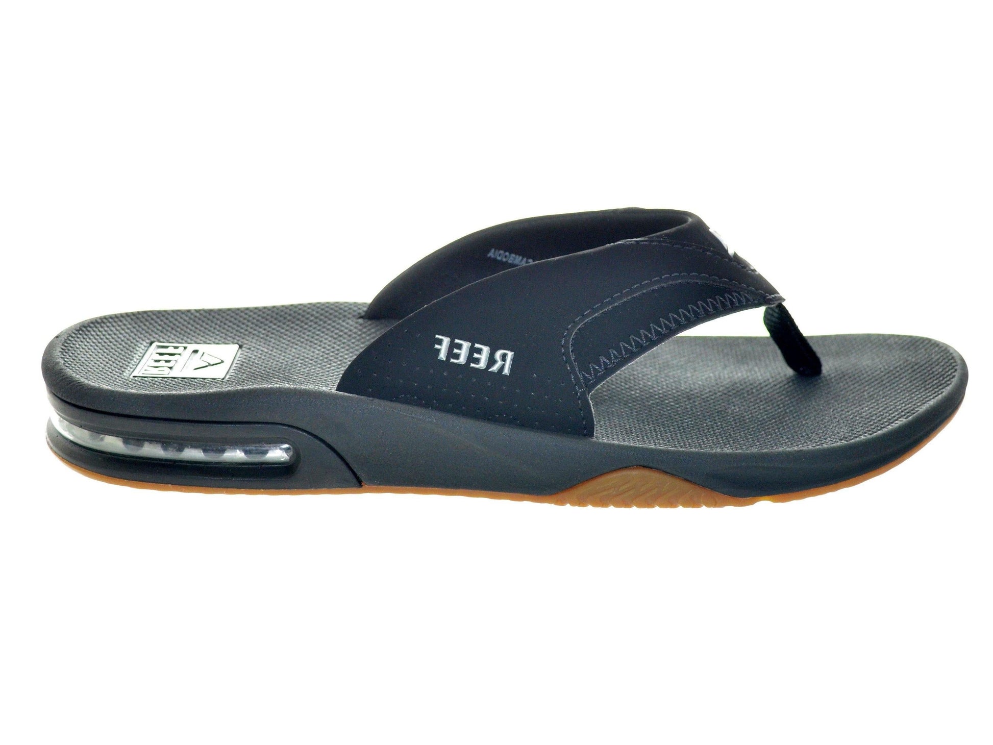 Reef Men's Fanning Bottle Opener Black, Brown, Gray Olive Navy Sandal - Comfy Shoes