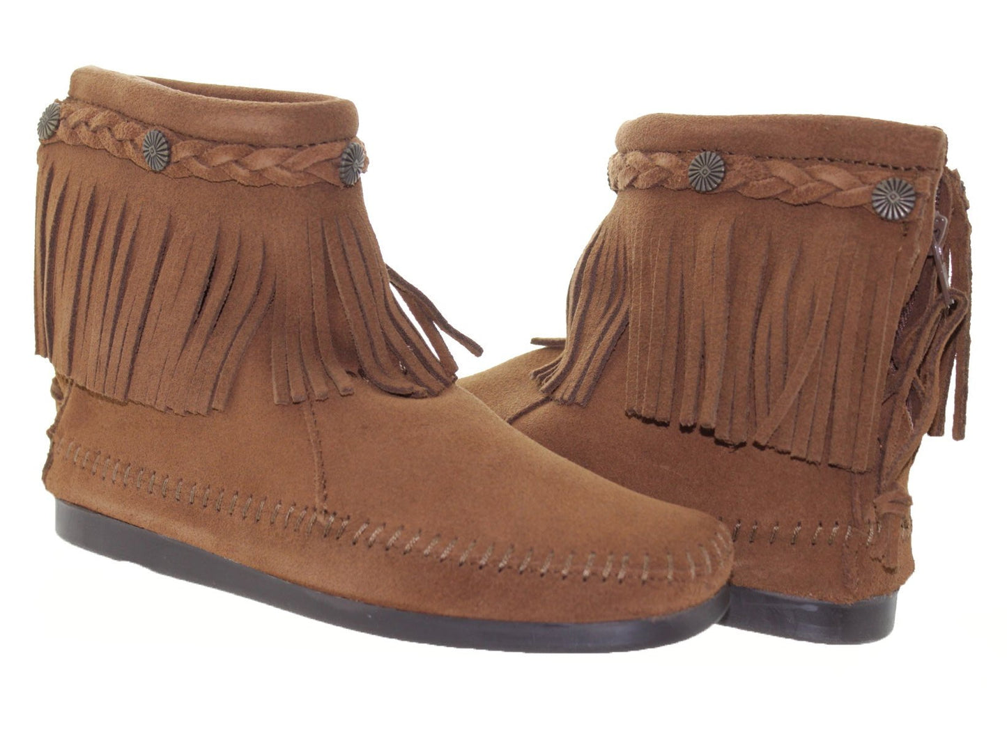 Minnetonka Hi Top Back Zip Boot Dusty Brown 293 Women's Boot