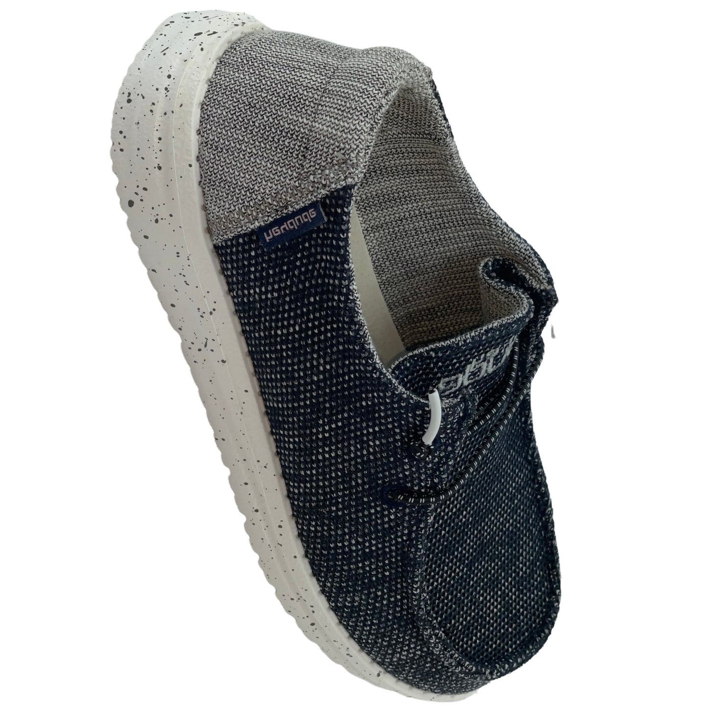 Hey Dude Women's Wendy Sox, Boho, Chambray Grey / Black / Blue Slip-on Shoes