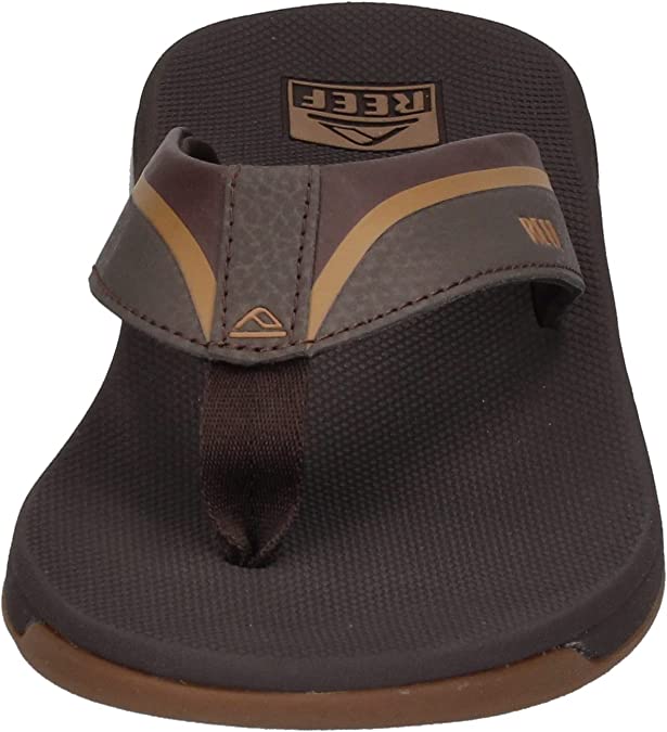 Reef Men Anchor Water friendly Comfortable and Lightweight Flipflop Sandal Gray, Blue, Brown