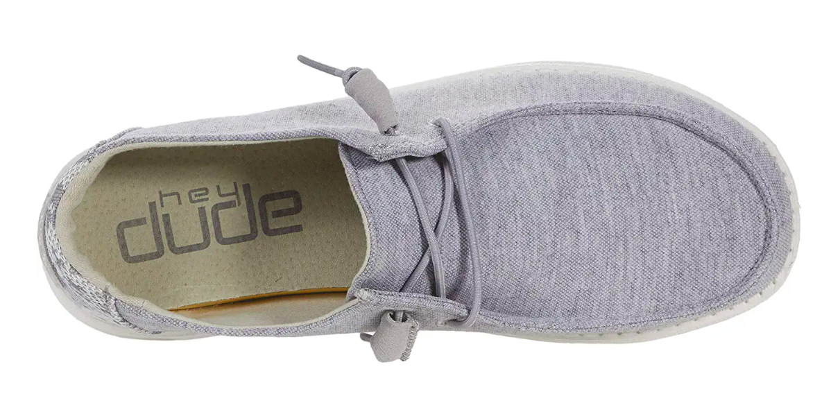 Hey Dude Women's Wendy Sox, Boho, Chambray Grey / Black / Blue Slip-on Shoes