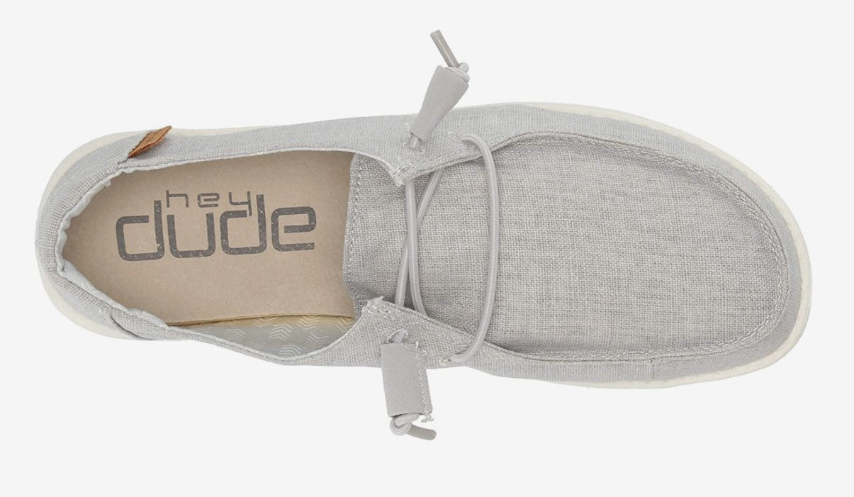 Hey Dude Women's Wendy Sox, Boho, Chambray Grey / Black / Blue Slip-on Shoes