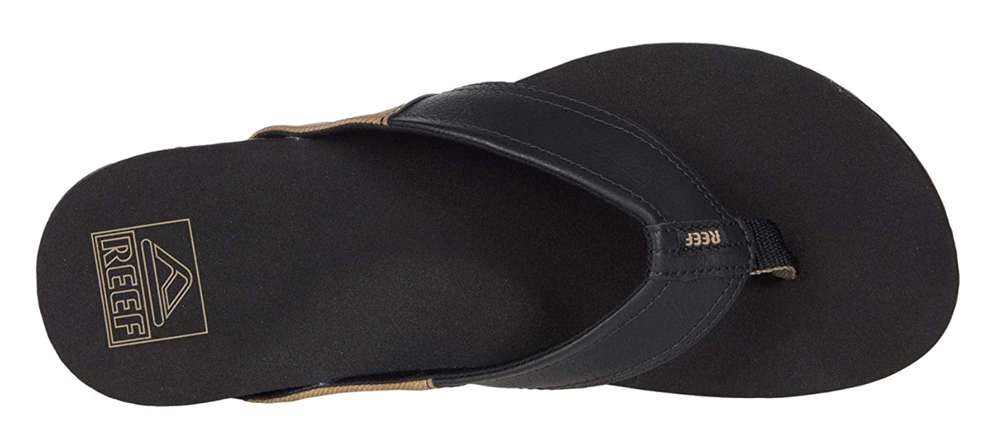 Reef Men's Newport Flip-Flop Sandal – Ocean Black, Tan Brown, Bronze | Comfortable & Durable Beach Sandals