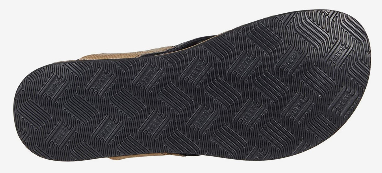 Reef Men's Newport Flip-Flop Sandal – Ocean Black, Tan Brown, Bronze | Comfortable & Durable Beach Sandals