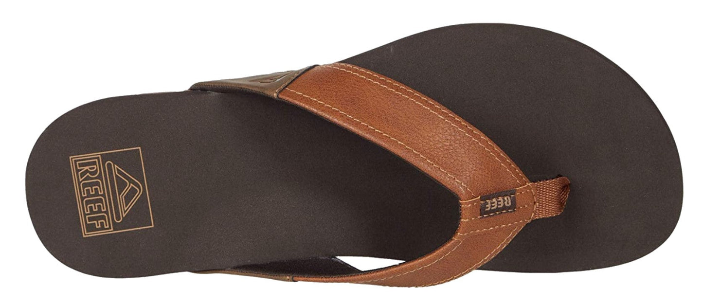 Reef Men's Newport Flip-Flop Sandal – Ocean Black, Tan Brown, Bronze | Comfortable & Durable Beach Sandals