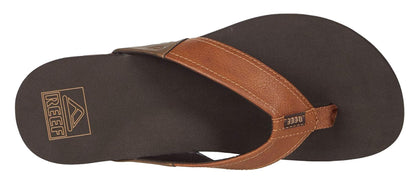 Reef Men's Newport Flip-Flop Sandal – Ocean Black, Tan Brown, Bronze | Comfortable & Durable Beach Sandals