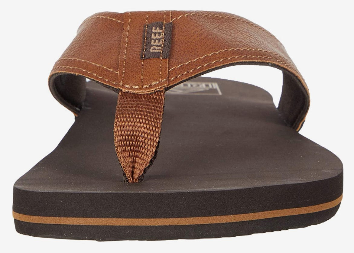 Reef Men's Newport Flip-Flop Sandal – Ocean Black, Tan Brown, Bronze | Comfortable & Durable Beach Sandals