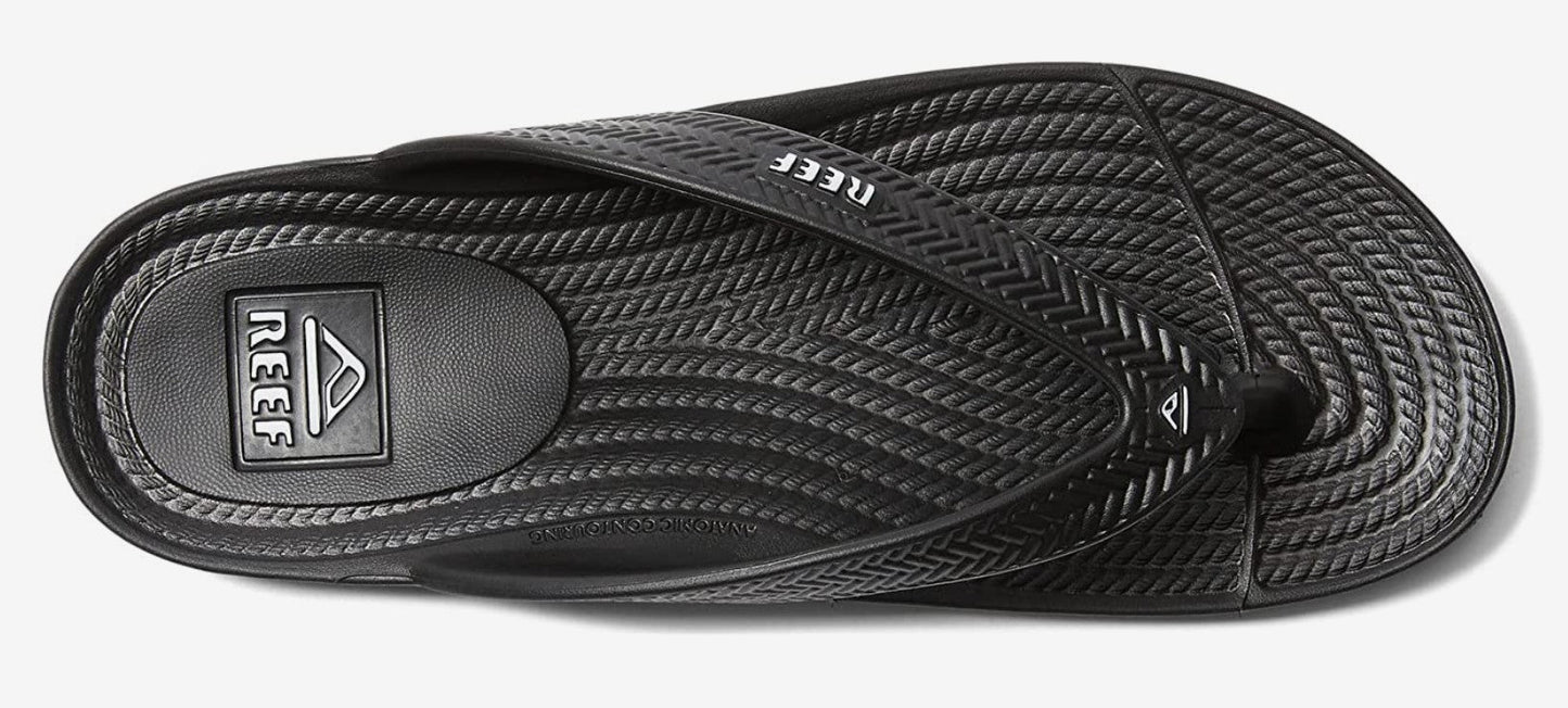 Reef Women's Water Court Black, White , Pink Flipflop Sandal