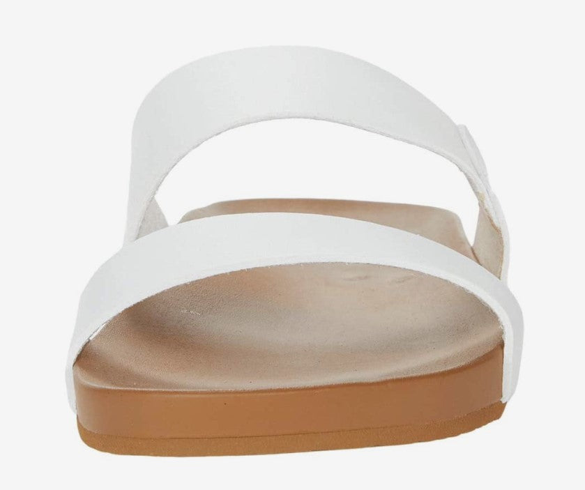 Reef Women's Cushion Vista Black - Natural Slide Sandal ( Vegan)