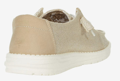 Hey Dude Women's Wendy Sox, Boho, Chambray Grey / Black / Blue Slip-on Shoes