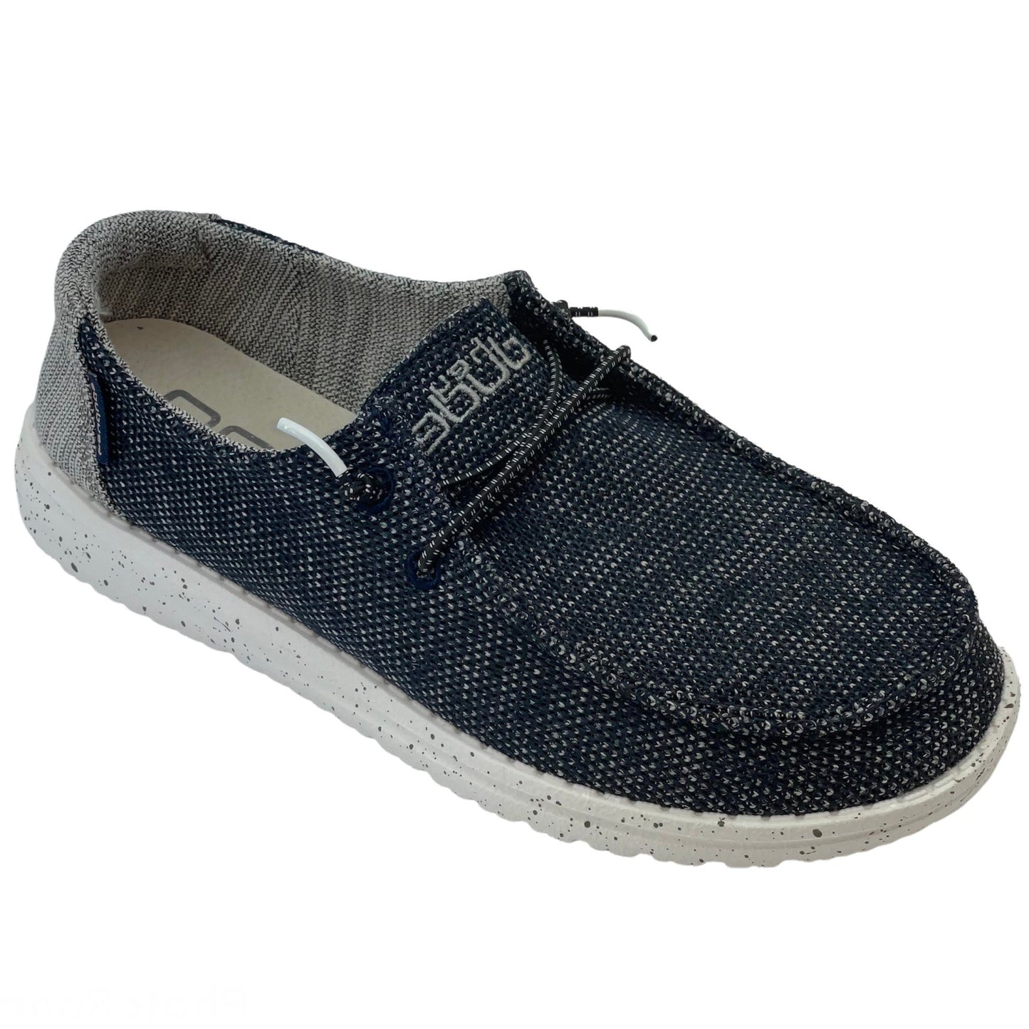 Hey Dude Women's Wendy Sox, Boho, Chambray Grey / Black / Blue Slip-on Shoes