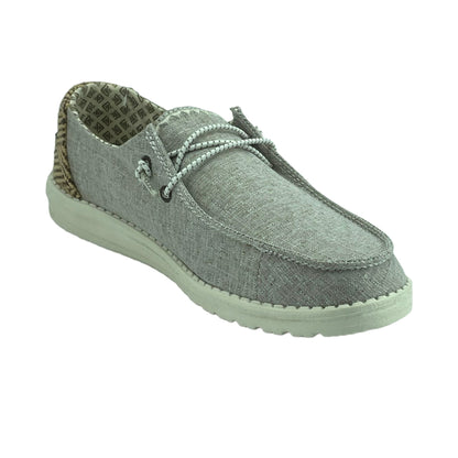 Hey Dude Women's Wendy Sox, Boho, Chambray Grey / Black / Blue Slip-on Shoes