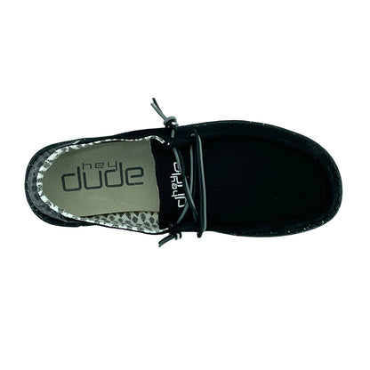 Hey Dude Women's Wendy Sox, Boho, Chambray Grey / Black / Blue Slip-on Shoes