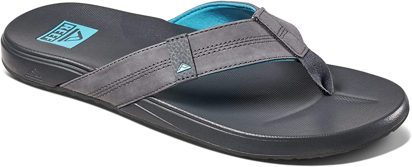 Reef Cushion Bounce Phantom Gray Aqua Men's Flip Flop