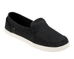 Sanuk Women's Size Pair O Dice Washed Black/White 1013816WSBK Flat Fashion Shoes
