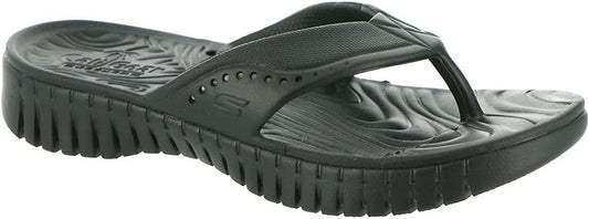 Skechers GOwalk Smart Mahalo Women’s Sandal – 111115 Black | Slip-On Comfort Sandals with Stretch Fit Upper, Ultra Go Cushioning, Arch Support, Lightweight, Machine Washable Walking Shoe