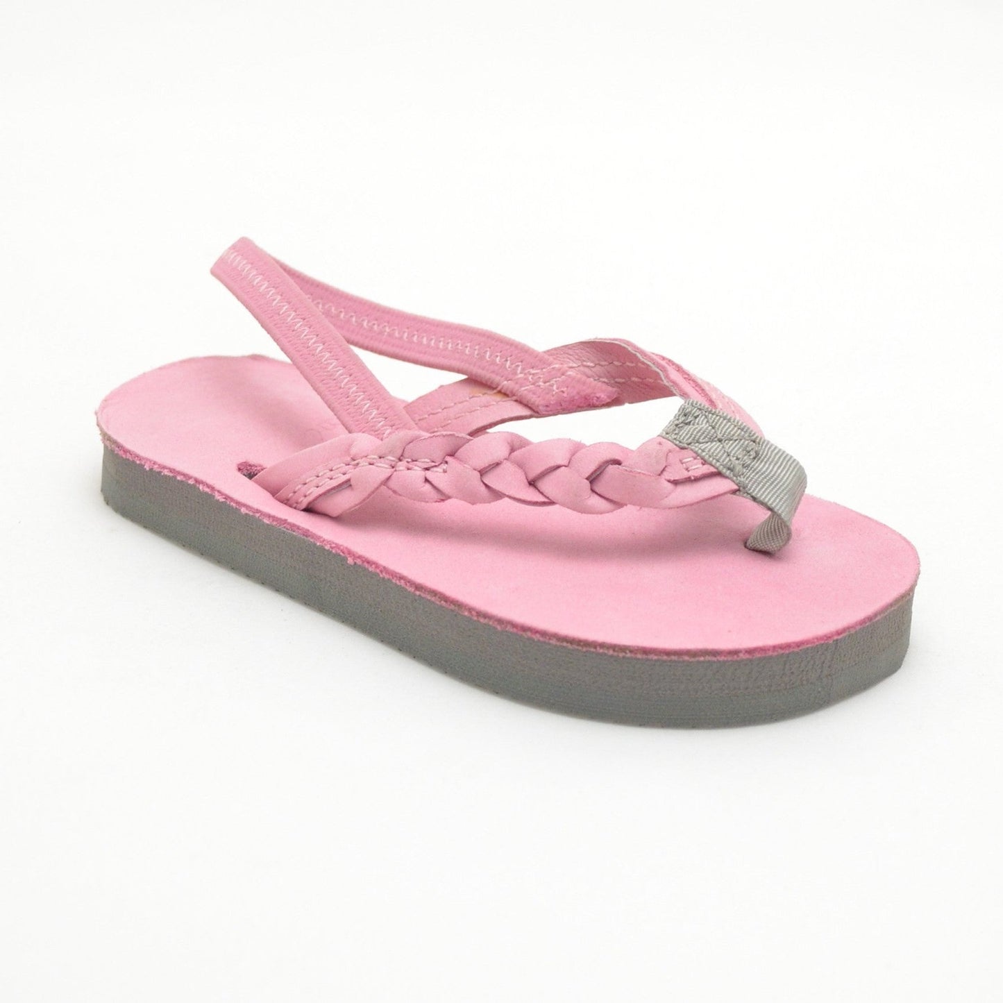 Rainbow Flirty Braidy Toddler & Kids Size Pink/Grey Sandals 101LTSFB