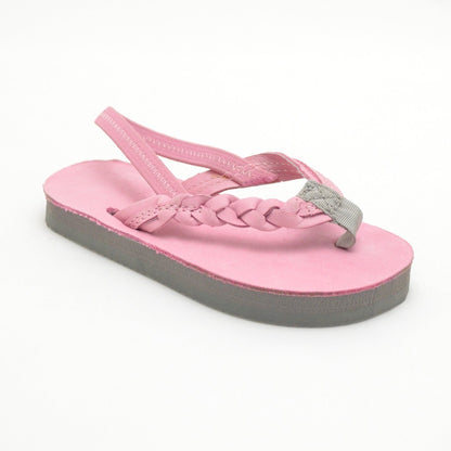 Rainbow Flirty Braidy Toddler & Kids Size Pink/Grey Sandals 101LTSFB