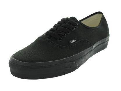 Vans Authentic Men’s Classic Canvas Skate Shoes All Black | Unisex Lightweight Flexible Sneakers